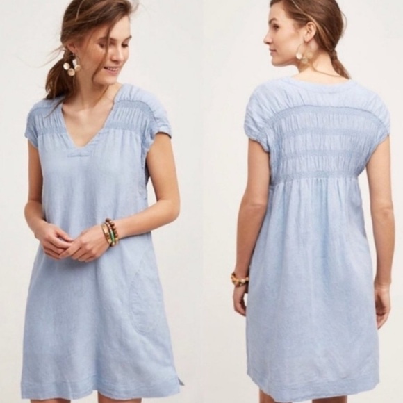 Maeve Dresses & Skirts - Anthropologie Maeve Paz Tunic Linen Dress Size Medium
